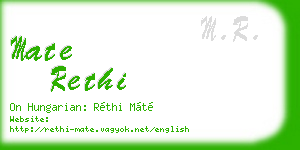 mate rethi business card